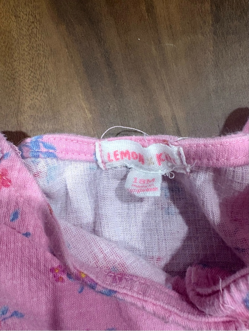 Pink Floral Button-Front Girls' Ruffle Top - Picture 2 of 3